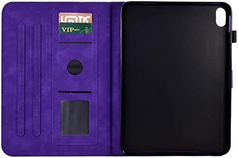 Калъф за iPad Mini6 (8,3 инча, випуск 2021 г.) Калъф за iPad Mini 6-то поколение, Тънък Защитен калъф-книжка със стойка за автоматично събуждане / сън за 8,3-инчов iPad Mini6 - Purple Trees