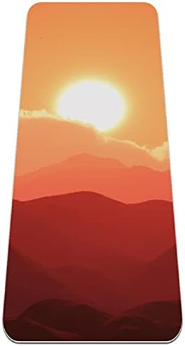Килимче за Йога Sunset Orange Екологично Чист Нескользящий Подложка за фитнес за Пилатес и упражнения на пода