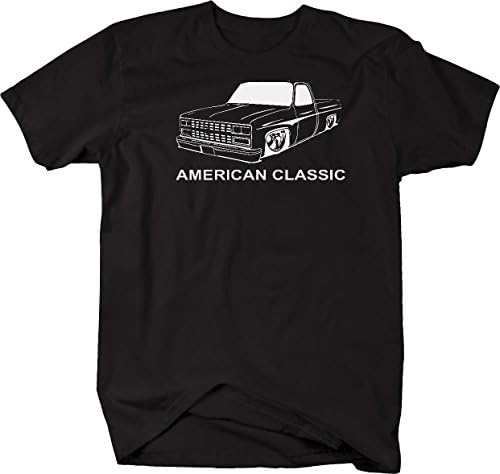 Тениска с квадратна Каросерия American Muscle Car C10 Fleetside 1973-87 с Мазни Отпечатъци