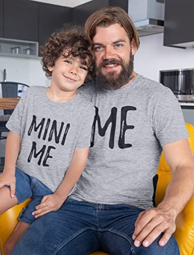 Еднакви тениски за баща и син Смешно аз и Мини Аз В комплект С дрехи почивка