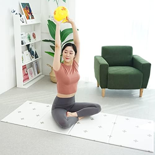 (6 ММ 70 см 180 см) Сгъваема подложка За йога За Фитнес и упражнения, тренировки по Пилатесу, Противоскользящий Положителен Дизайн, Корейски производител Hupang