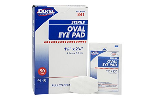 Тампон за очите Dukal, стерилен, 1-5/8 x 2-5/8, Бяла (опаковка за 600 броя)