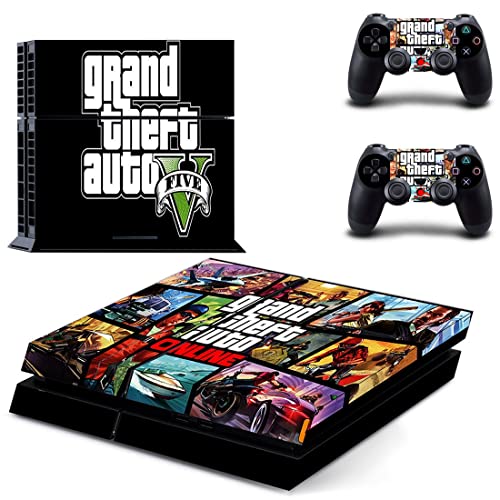 За PS5 ЦИФРОВА игра Grand GTA Theft And Auto Стикер на кожата PS4 или PS5 За конзолата PlayStation 4 или 5 и контролери Vinyl Стикер DUC-5301