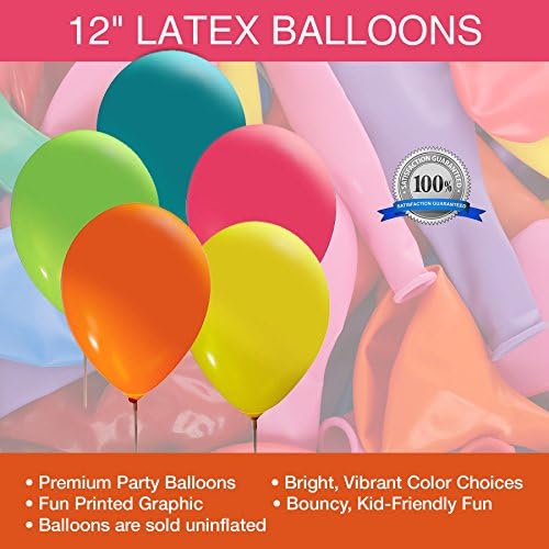 Party Zone Комплект от 16 бр. балони за отпадъчна партита, кампания Go Green или украса мусоровозов – балони с различни цветове от зелено-бели 12-инчов латекс с двустранно принтом – Използвайте въздух или с хелий