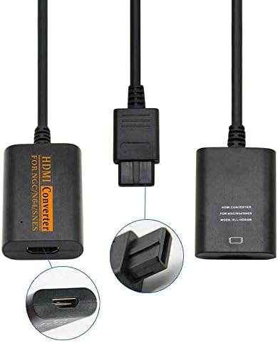 Конвертор адаптер JRSHOME N64 на HDMI с HD кабел, Съвместим с N64/ за SNES/ за NGC / за режима на показване SFC (PAL /NTSC)