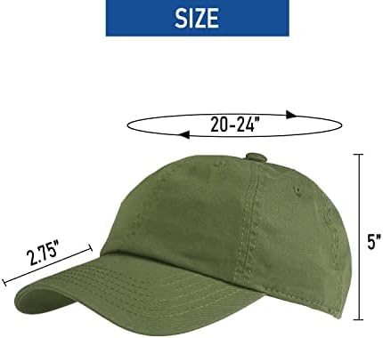 Класически Регулируеми Папины Шапки PLAIN GEAR за мъже - Проста Регулируема бейзболна шапка - Регулируема Шапка с метална катарама