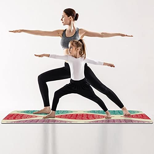 Килимче за йога Siebzeh с абстрактен модел от ръцете и Цветни Шпинделем Премиум-клас, в екологично Чист Гумена подложка за здраве и фитнес, Нескользящий мат за всички видове упражнения, йога и пилатес (72 x 24x 6 мм)