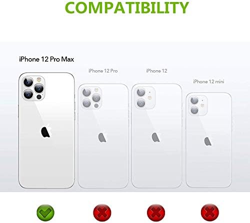iCoverCase за iPhone 12 Pro Max Калъф за вашия телефон, Портфейл с държач за карти, Калъф за iPhone 12 Pro Max Жена с каишка [RFID Заключване] Тисненая Кожена Поставка устойчив на удари калъф 6,7 инча (Лилава сърцето)