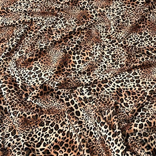 Еластичен кадифе с принтом на африканския леопард от Elotex International Fabric