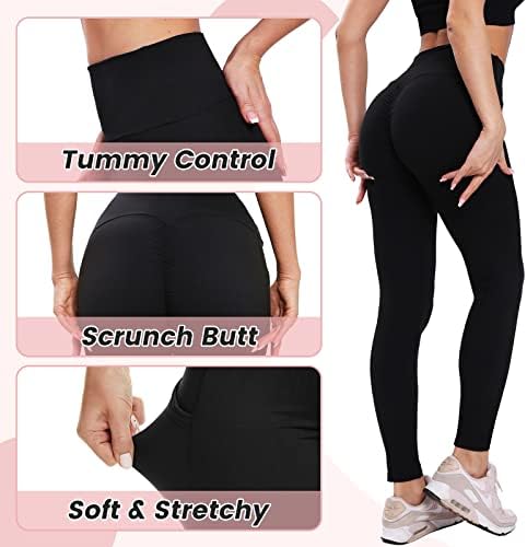 Дамски Гамаши с висока талия - Мека Спортни панталони за контрол на корема за Практикуване на Джогинг, Колоездене, Йога - Reg & Plus Size