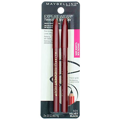 Моливи за вежди Maybelline Expert Eyes Twin Тъмно кафяв цвят .06 грама