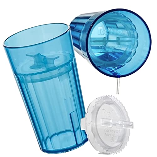 Reflo Smart Cup (синьо и зелено, 4 опаковки) Открита Тренировочная чаша, чаша за деца, Без засмукване, 6 унции, регулиране на потока на 360 градуса ОТ висококачествена пластмаса пластмаса американското производство